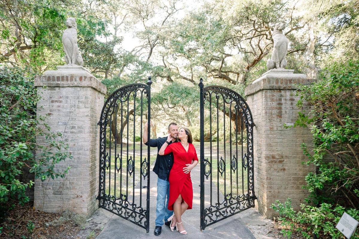 stacey dustin brookgreen gardens engagement photos