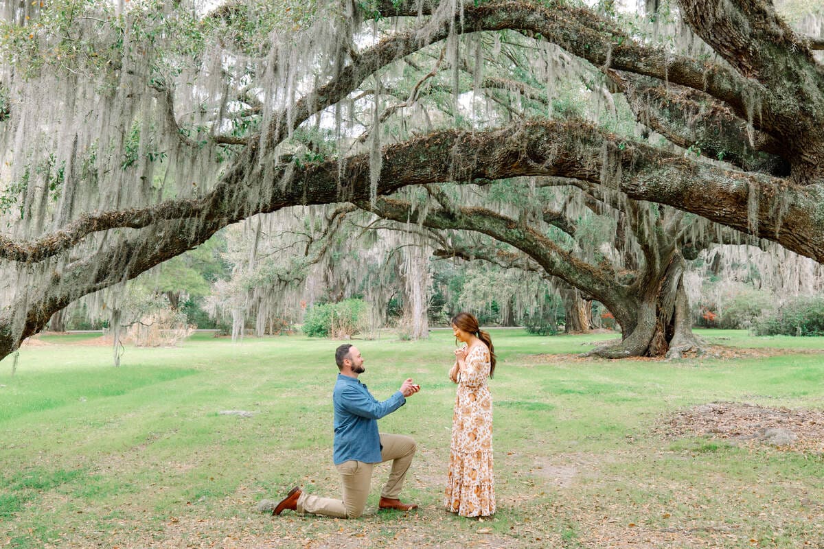 beautiful ring proposal charleston