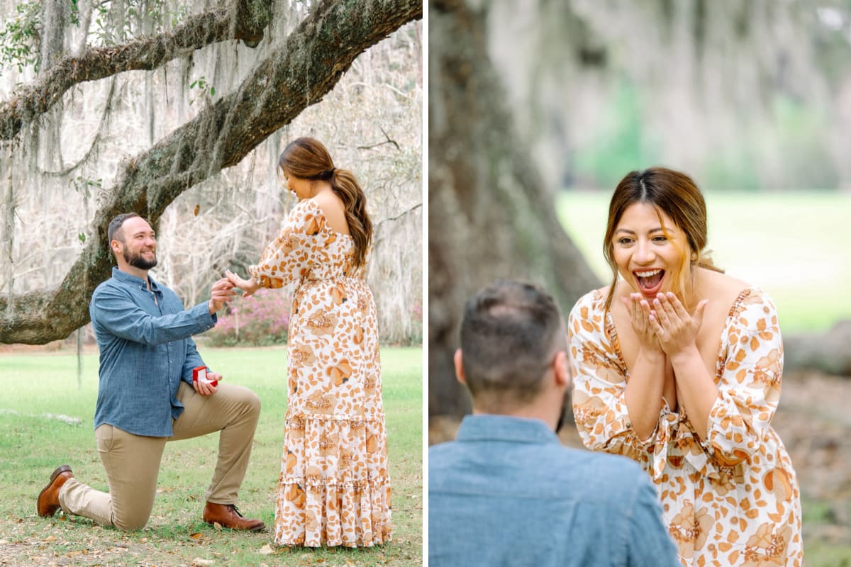 emotional moment proposal magnolia