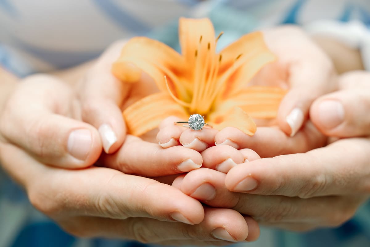 magnolia gardens july proposal engagement ring