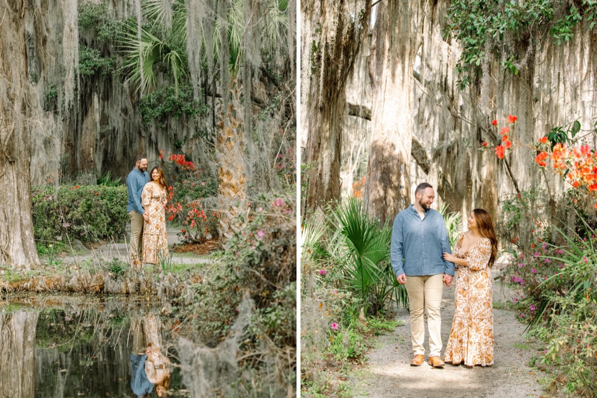 magnolia gardens proposal among flowers