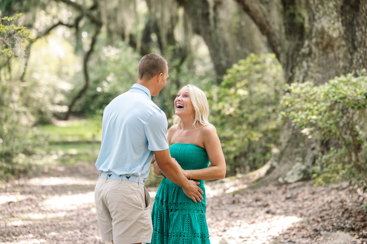 perfect surprise proposal in charleston