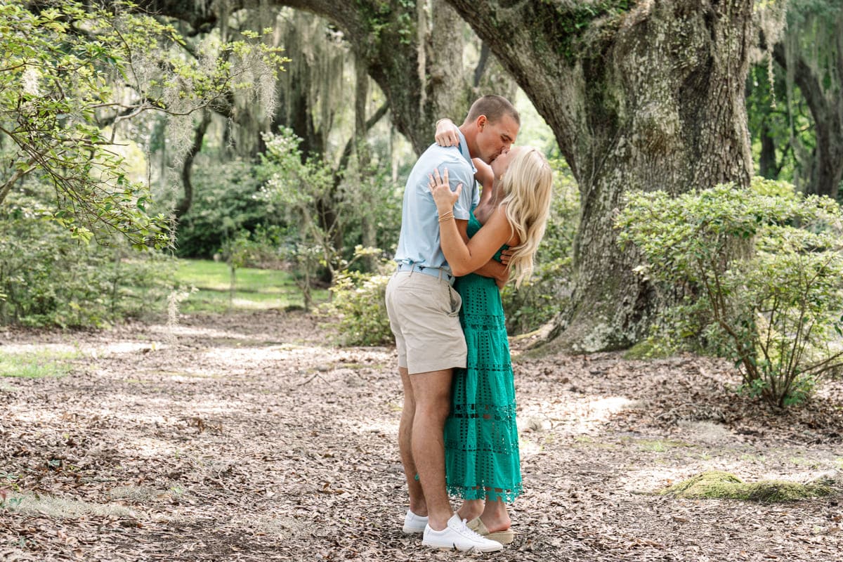 proposal under oak trees magnolia