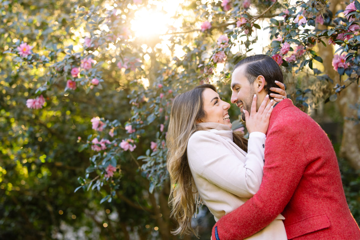 romantic morning proposal charleston