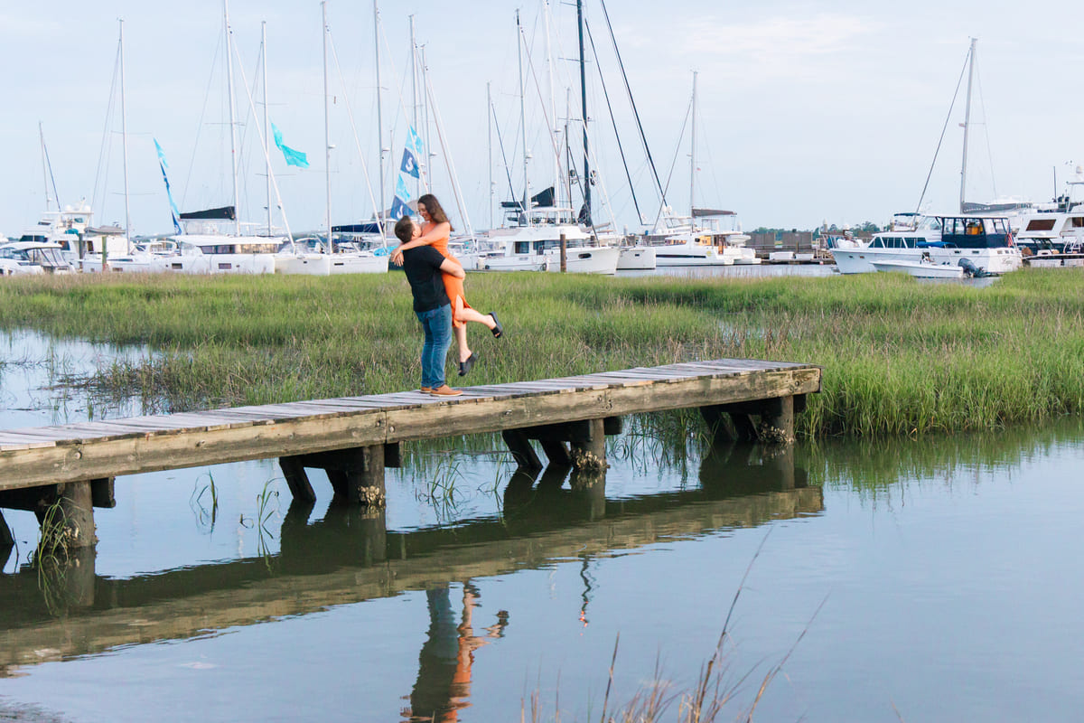 charleston marina proposal photography