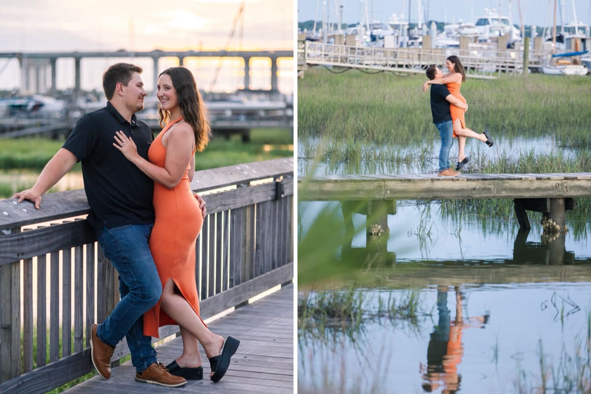 golden hour photos charleston marina