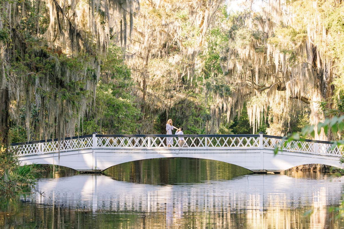 proposal at the long white bridge