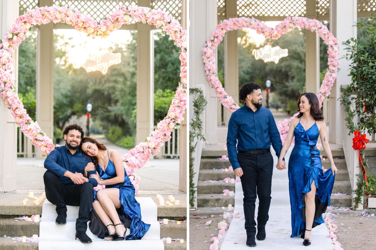 unforgettable proposal at hampton park gazebo