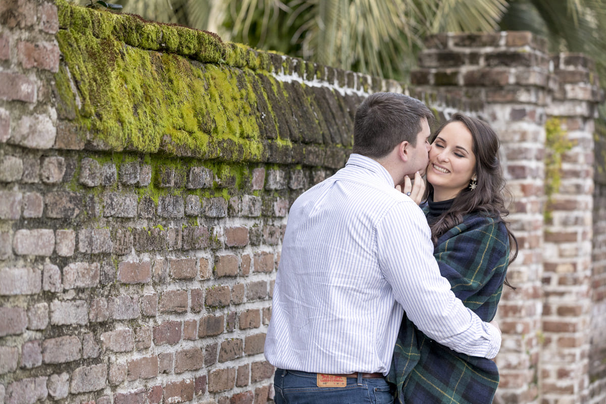 winter proposal at white point garden gazebo