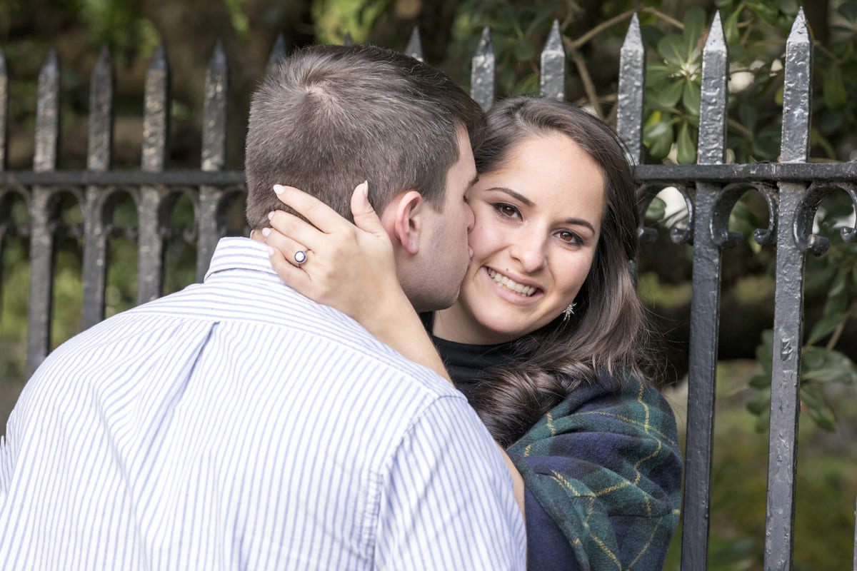 winter proposal at white point garden