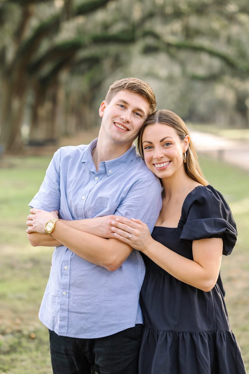 Engagement at Boone Hall Plantaiton and Gardens