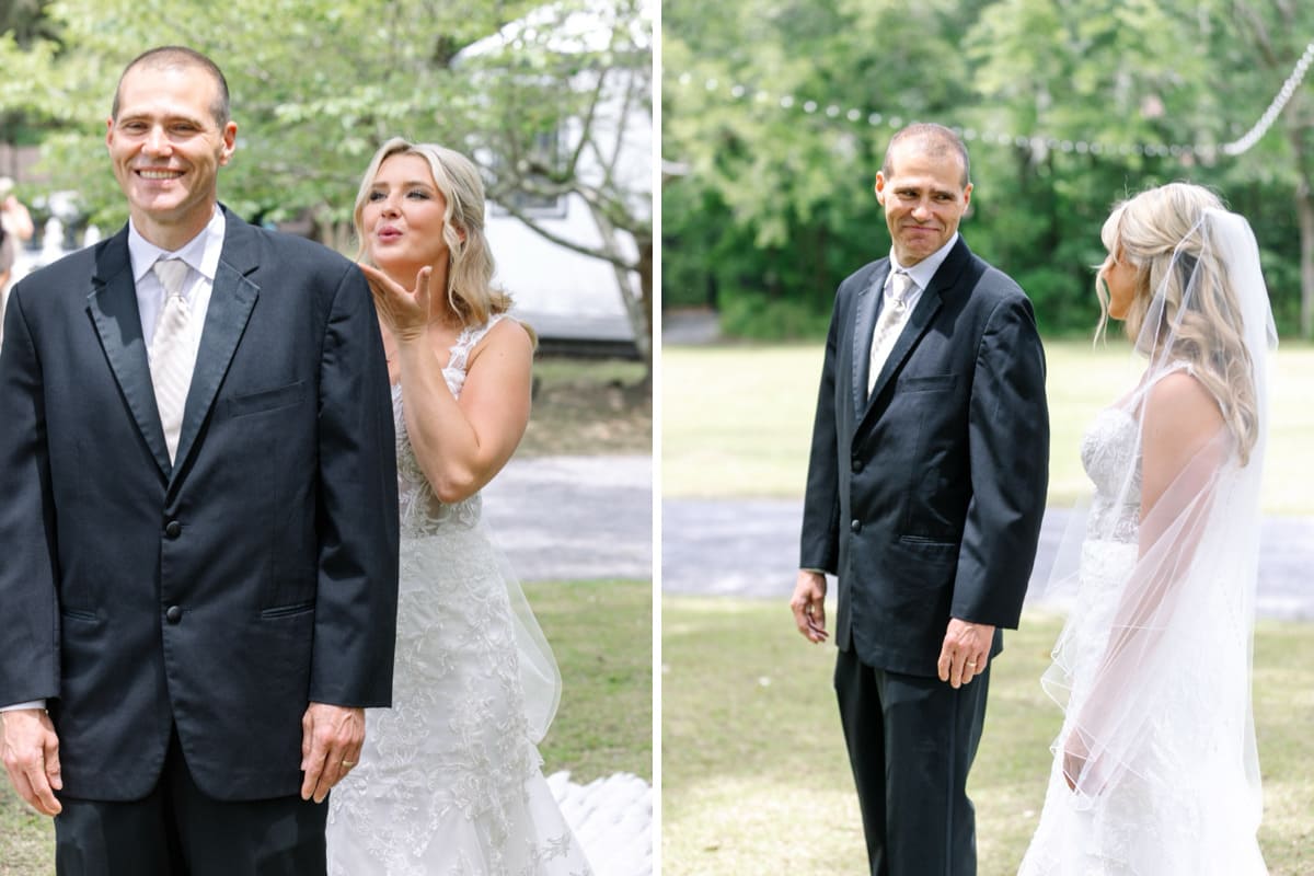 bride dad first look hart meadows ranch