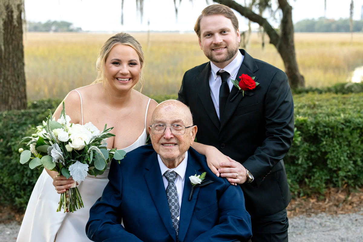 bride family portraits charleston wedding