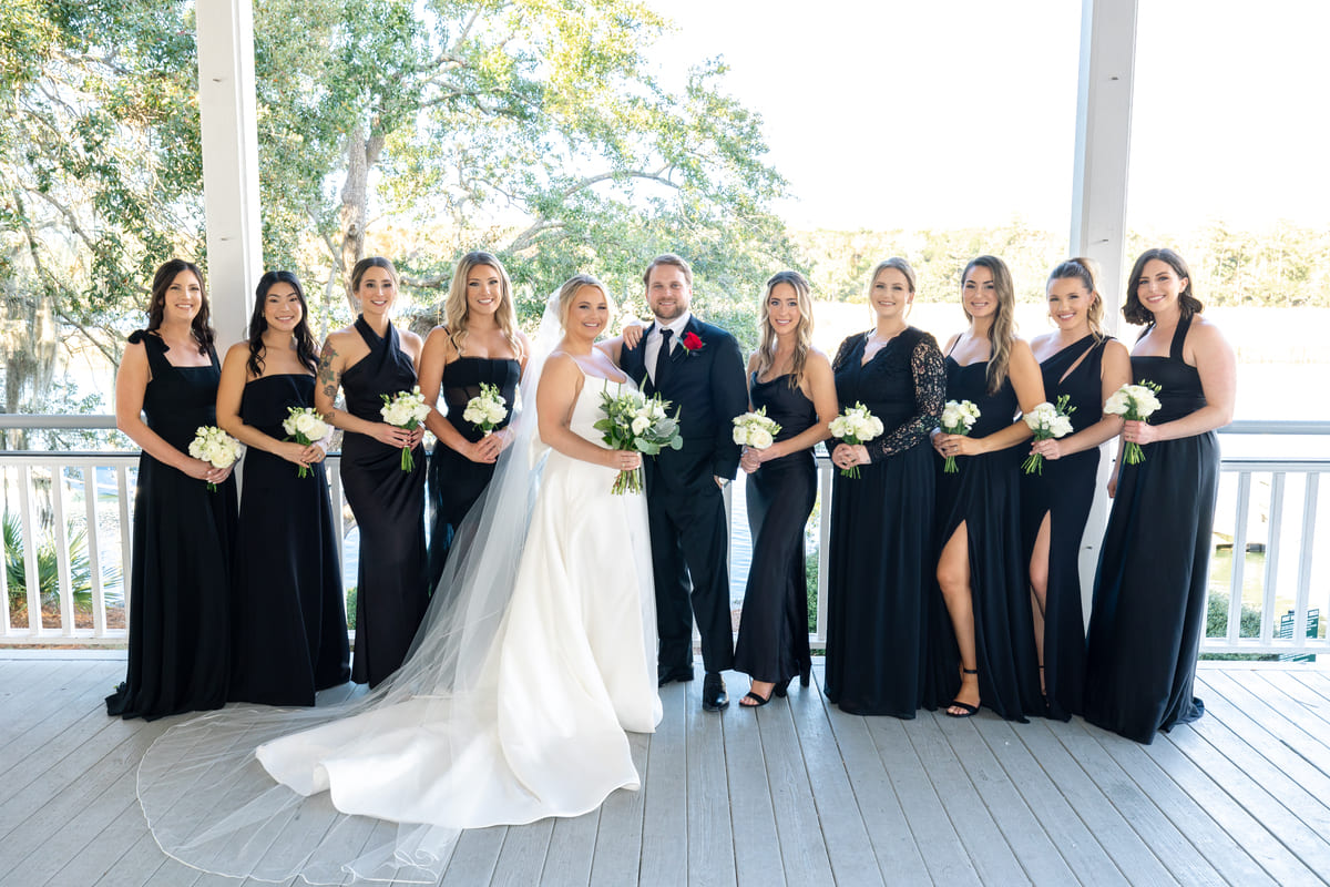 formal bridal party charleston wedding photographer