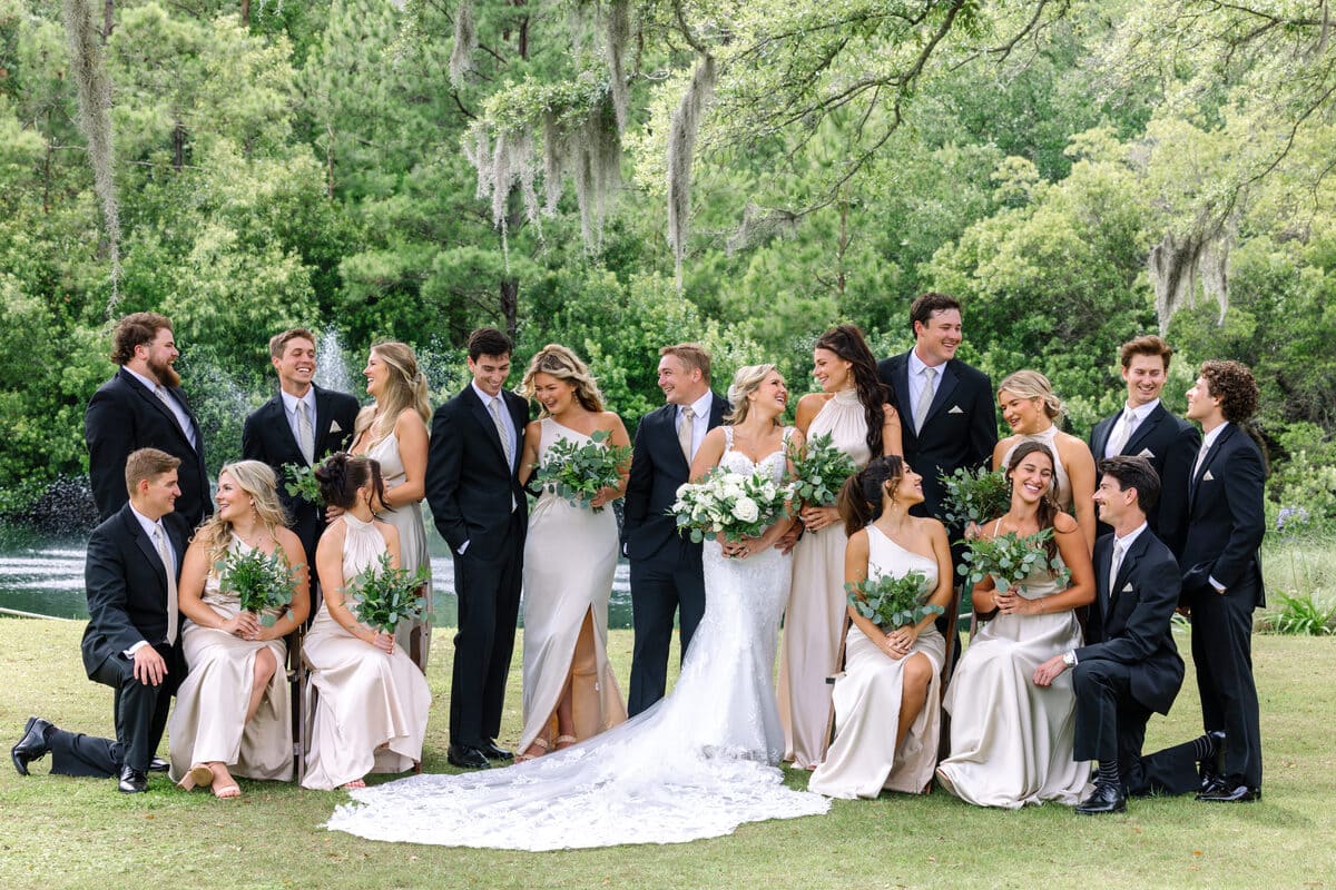 full bridal party hart meadows ranch wedding