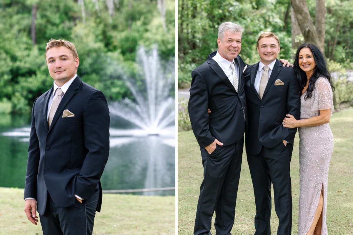 groom laughing candid charleston wedding