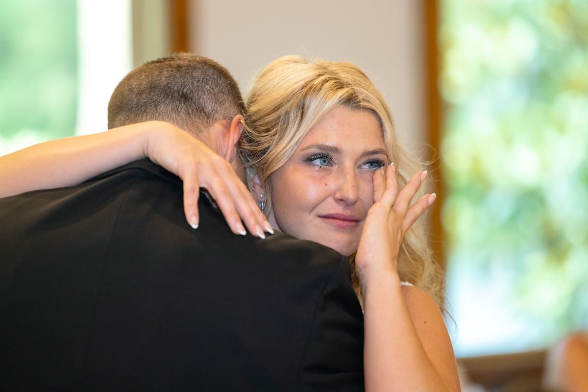 groom seeing bride first look charleston wedding