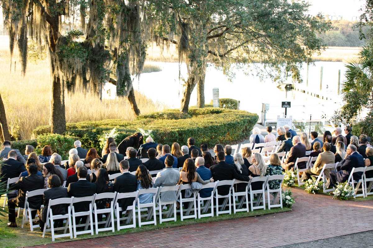 marsh ceremony creek club charleston wedding