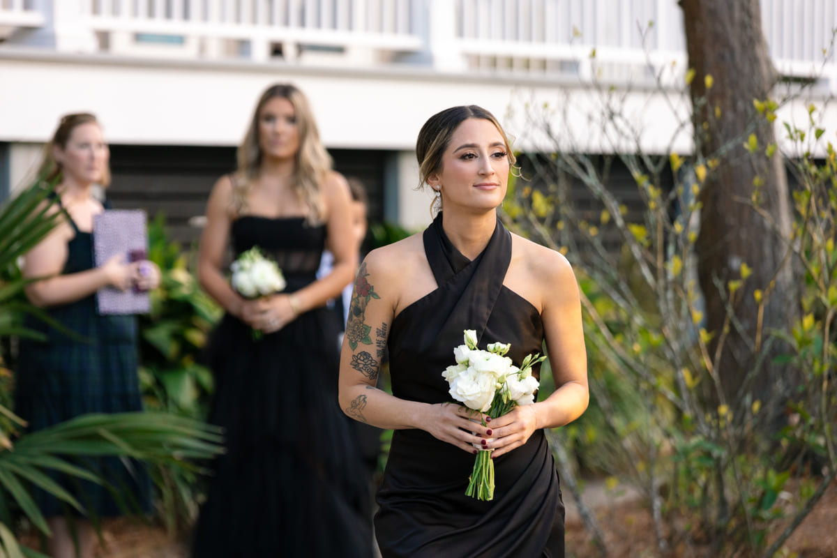 outdoor ceremony charleston wedding creek club