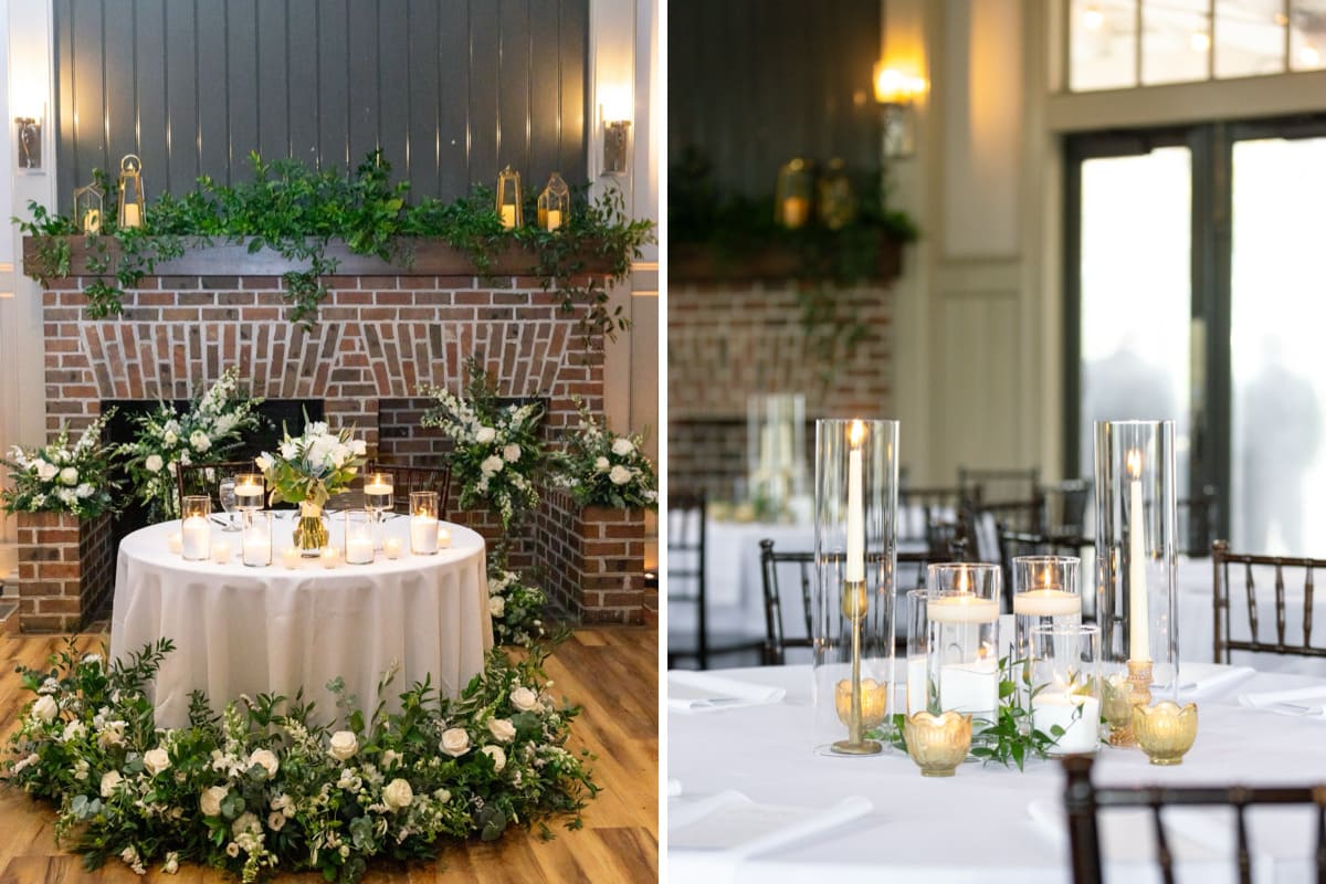 reception indoor decor charleston wedding creek club