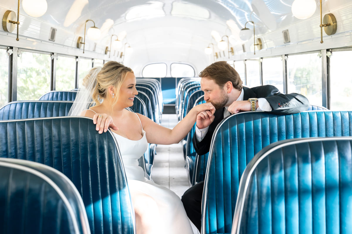 vintage trolley wedding photos charleston