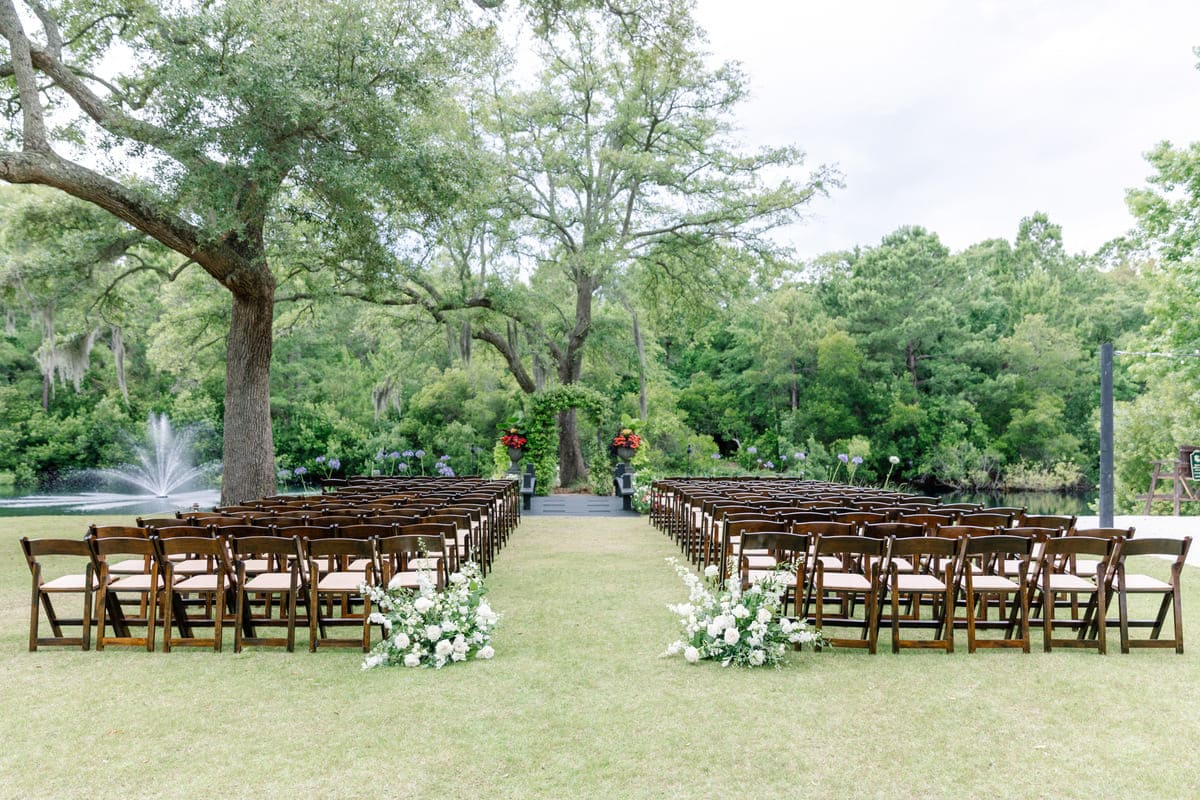 wide shot ceremony location hart meadows