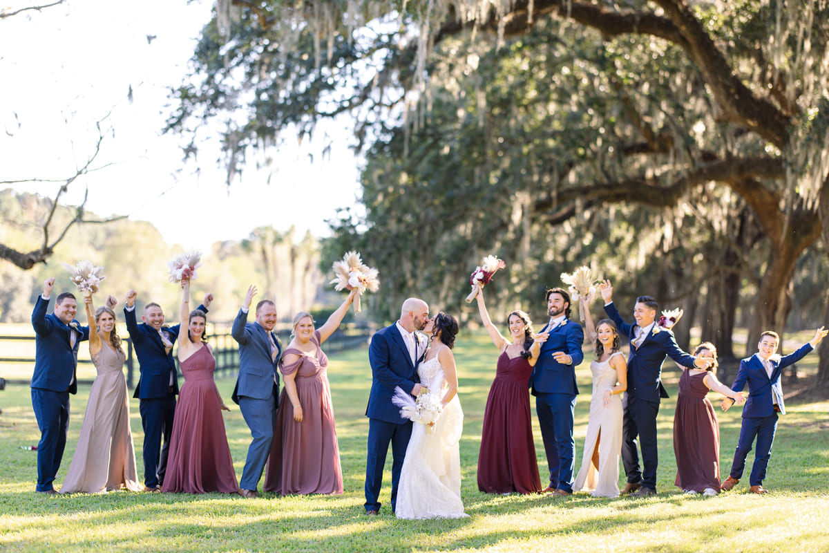 boho wedding photos charleston boone hall bride groom