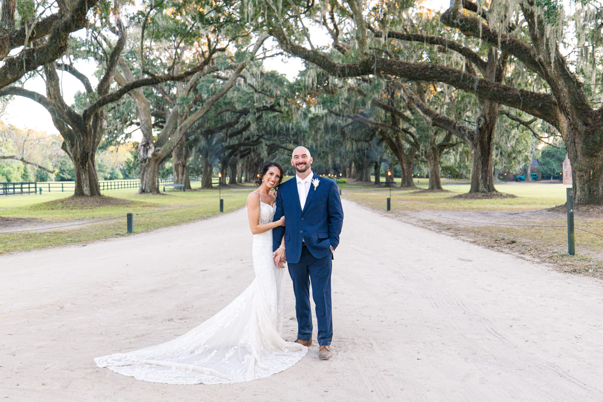 bridal party laughing wedding boone hall charleston photography