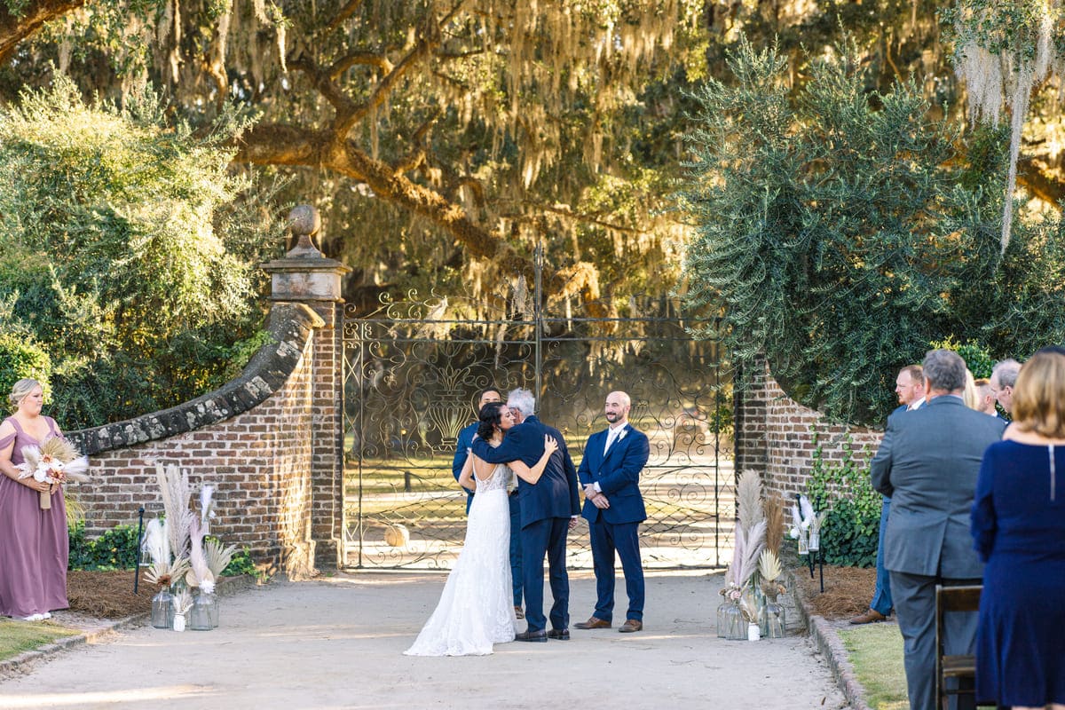 bride and father wedding boone hall charleston photographer