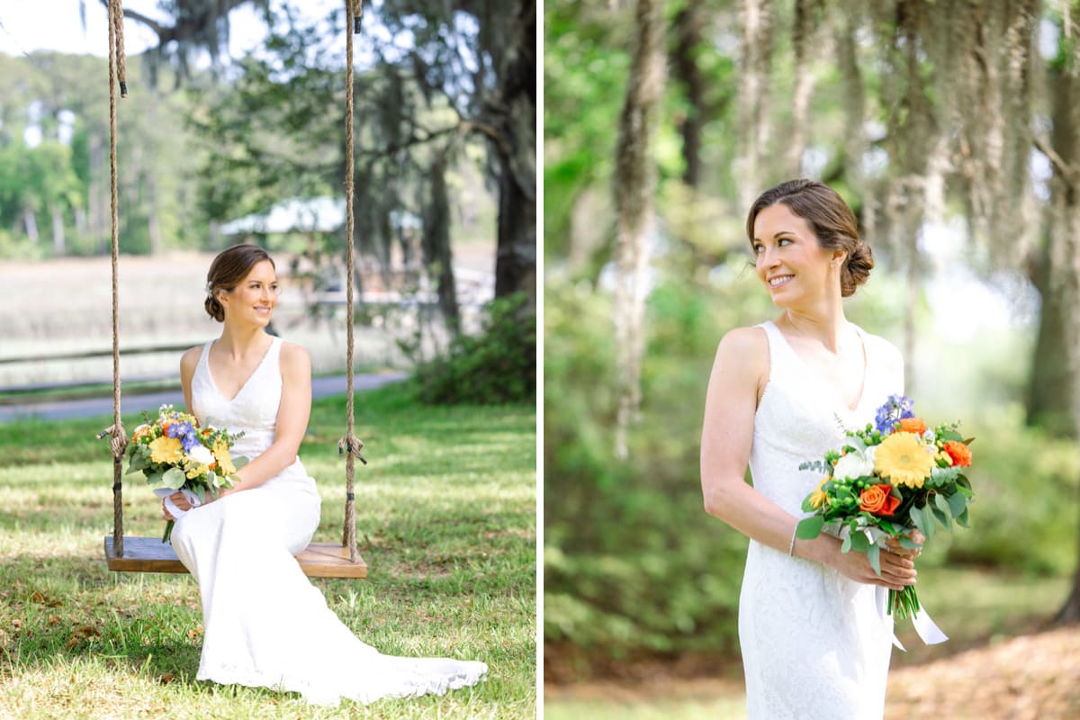 elegant lowcountry elopement scene