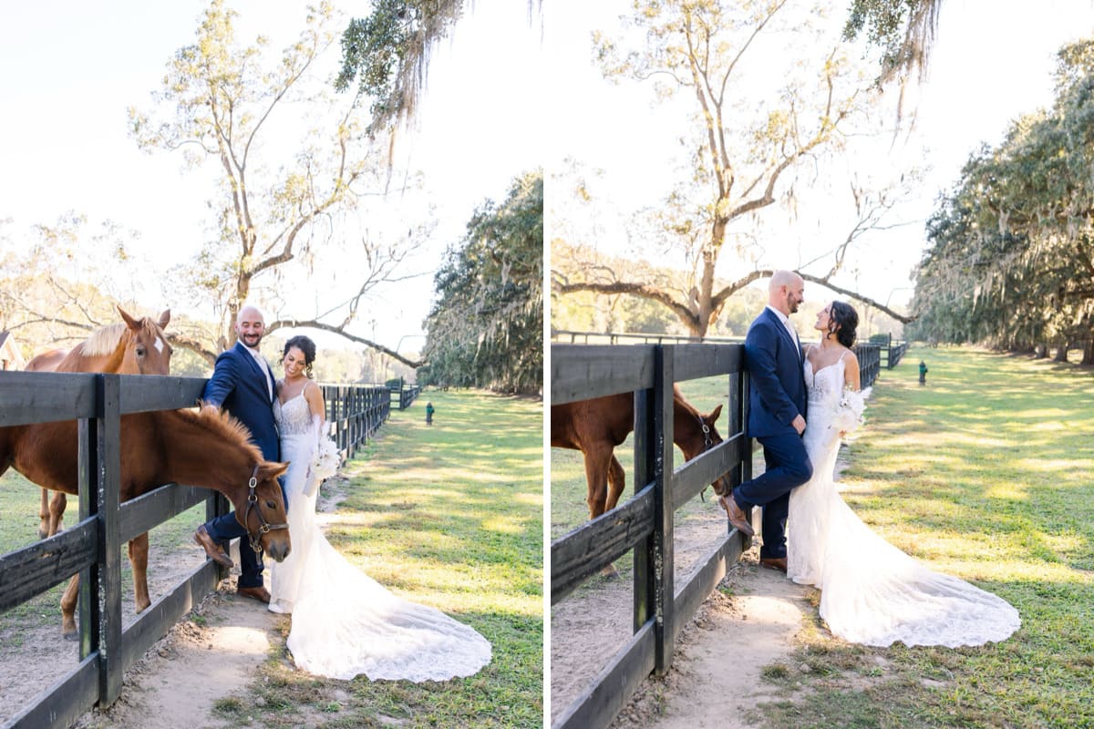 exchanging rings wedding boone hall charleston photography