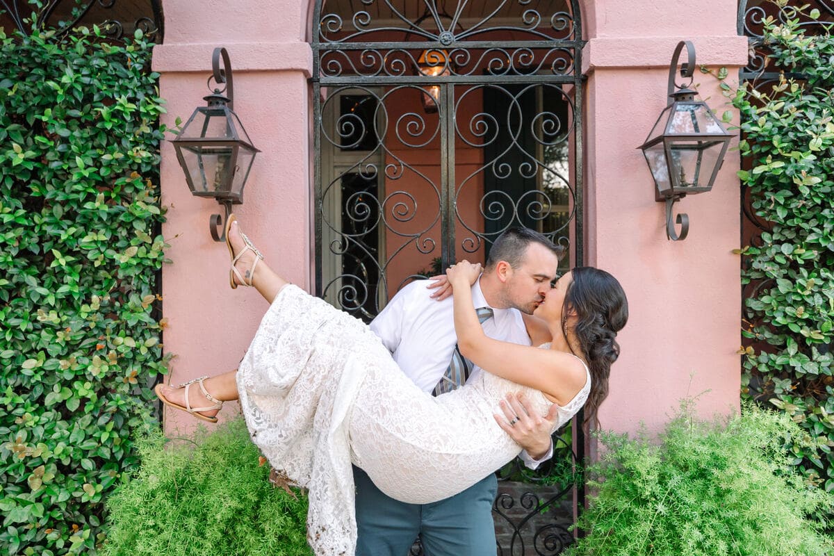 charleston elopement under oak trees