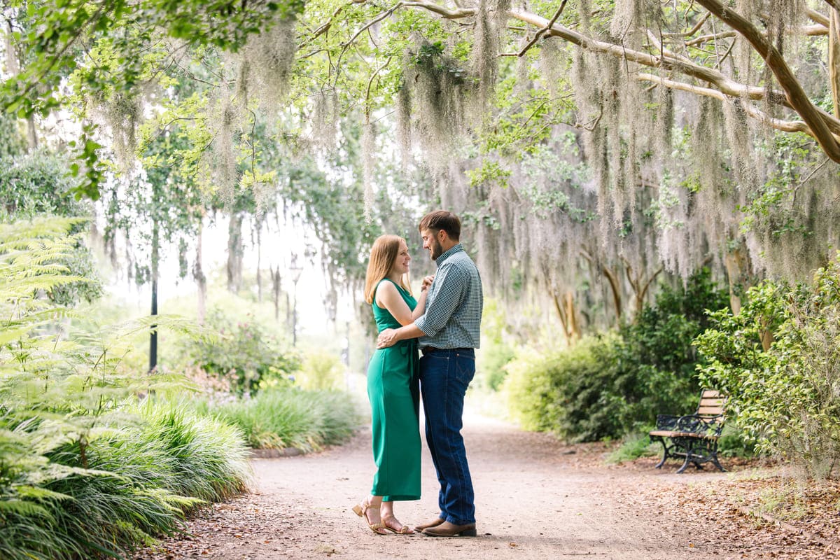 charleston engagement photography at hampton park