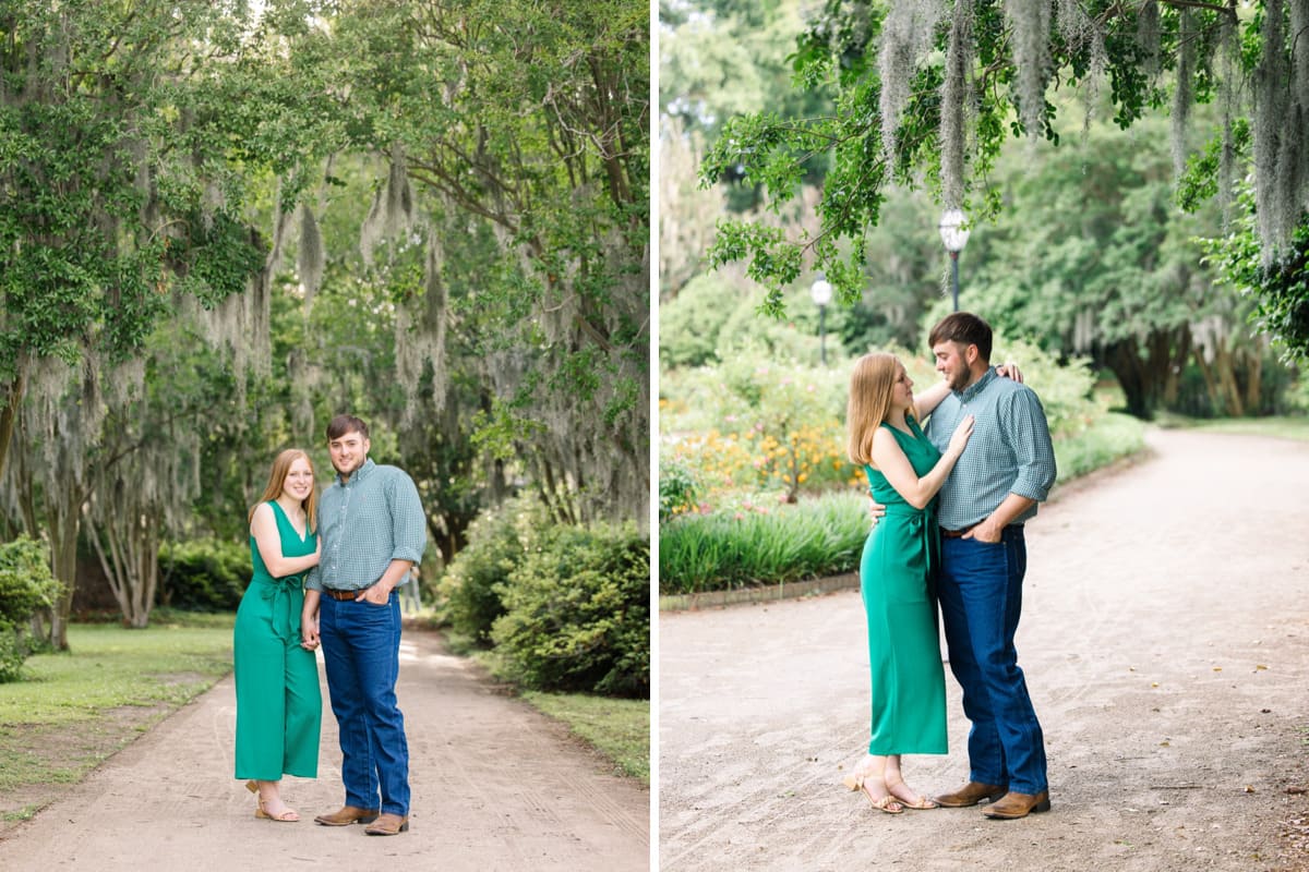 charleston proposal photography under spainish moss