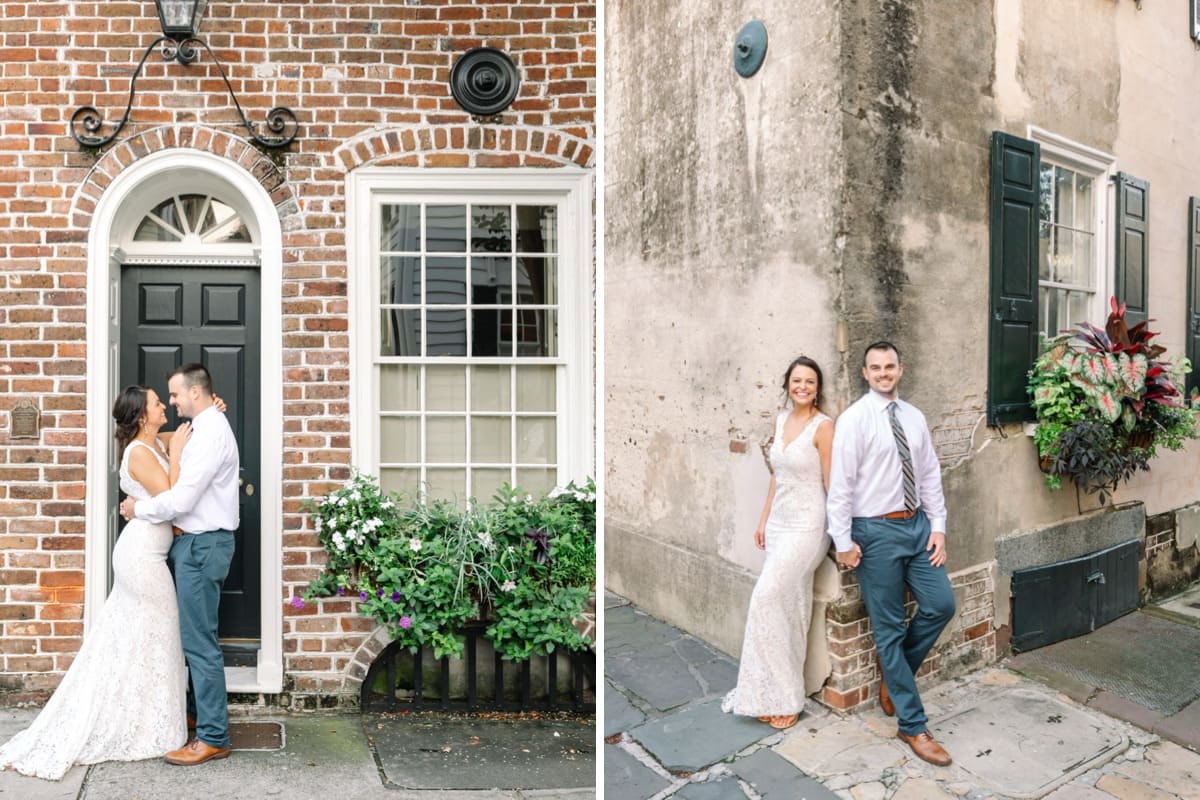 couple first look white point garden