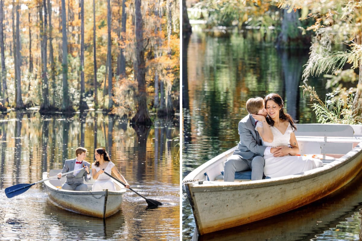 intimate family gathering cypress gardens elopement