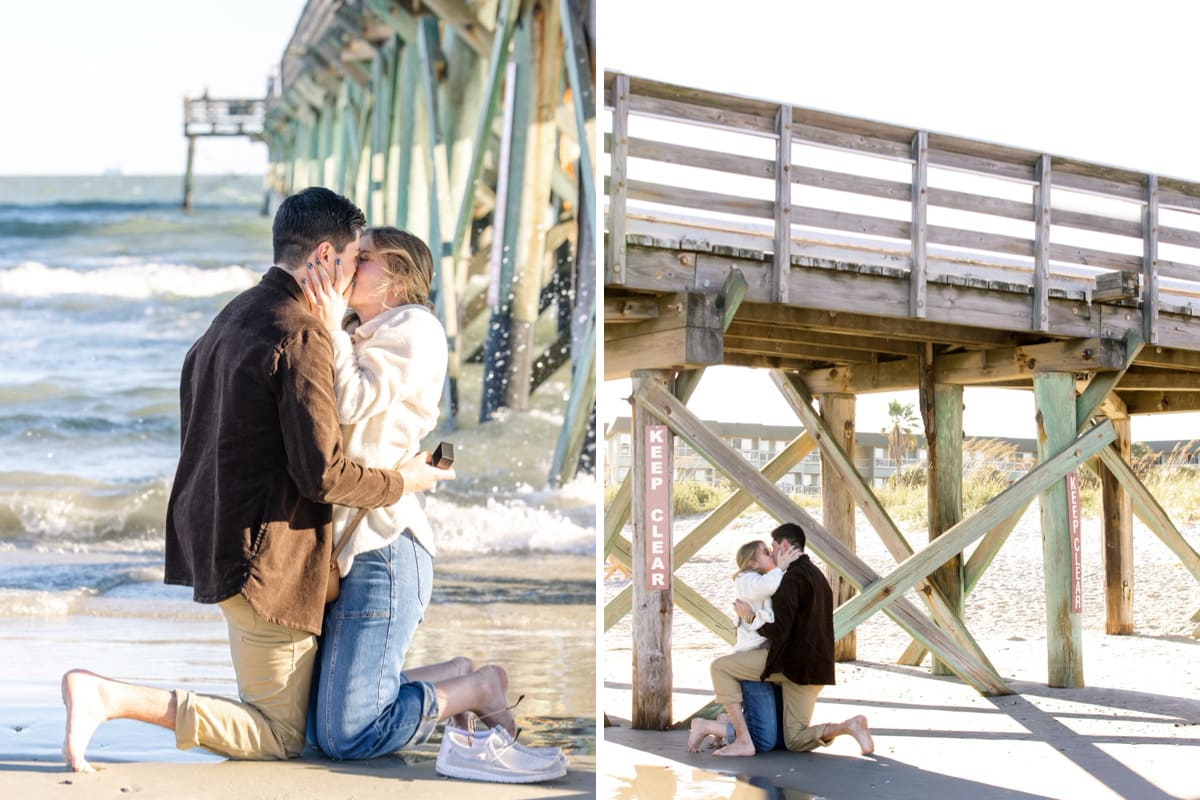 isle of palms sunset proposal photography
