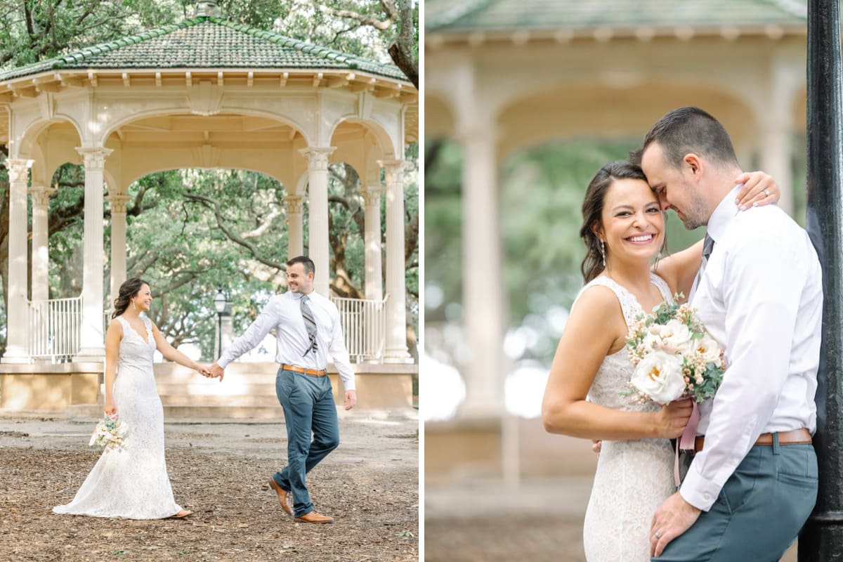 oak tree backdrop charleston elopement