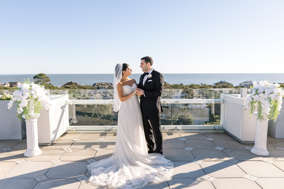 wild dunes rooftop ceremony charleston photographer