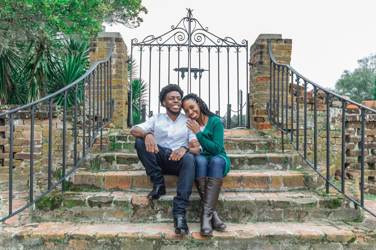 charleston proposal middleton place old steps