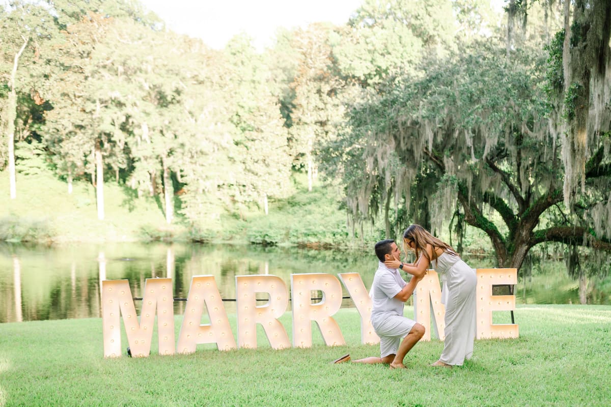 owen olivia secret proposal at middleton place gardens