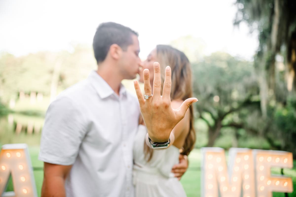 perfect summer proposal at middleton place