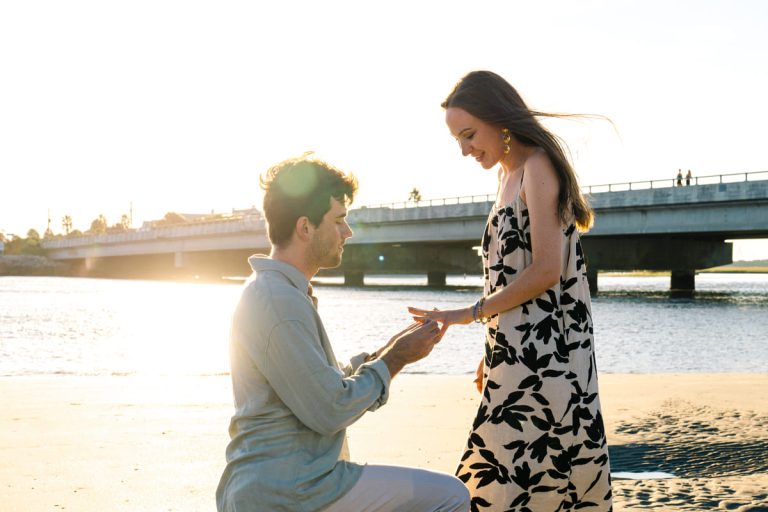 A Sunset Proposal by the Bridge at Beach Inlet: Hunter & Melissa’s Romantic Moment