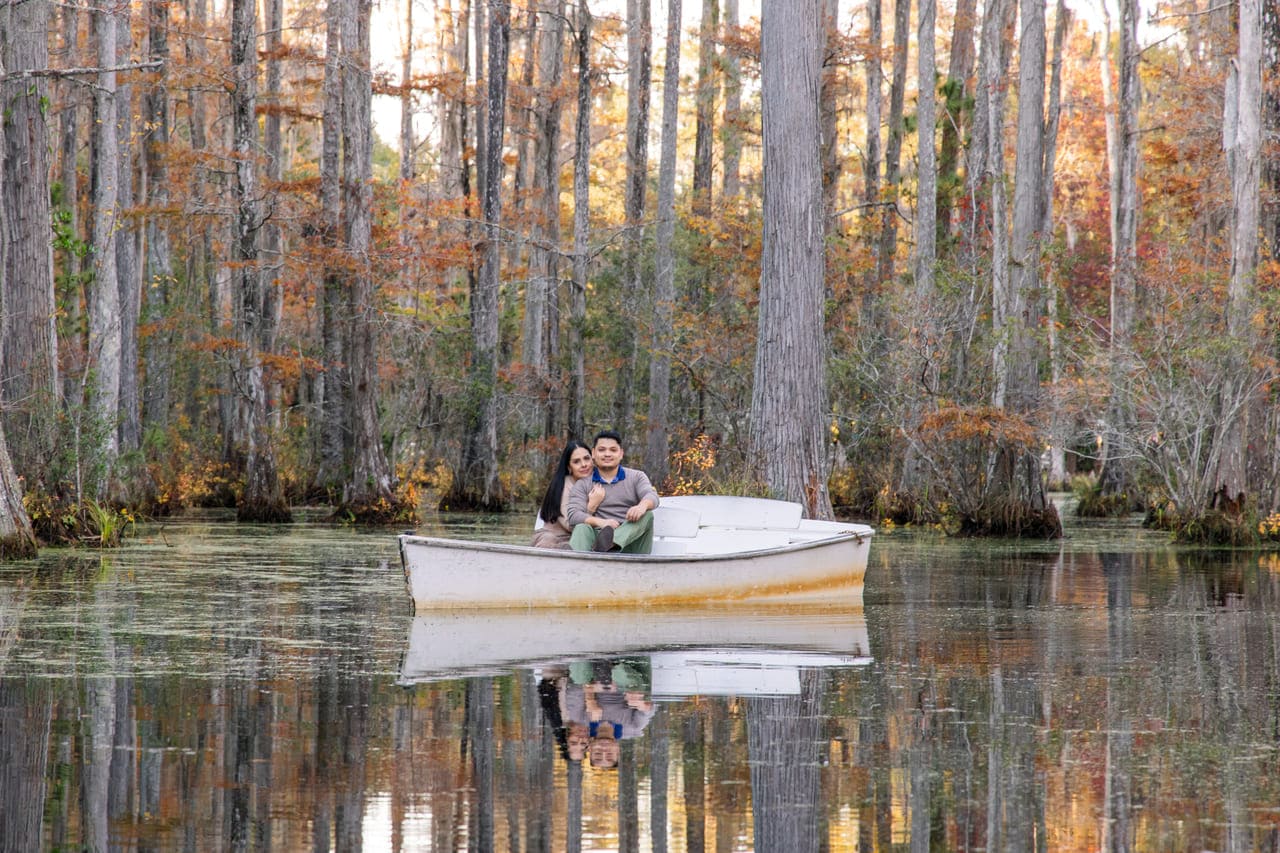 cypress gardens proposal photographer autumn season