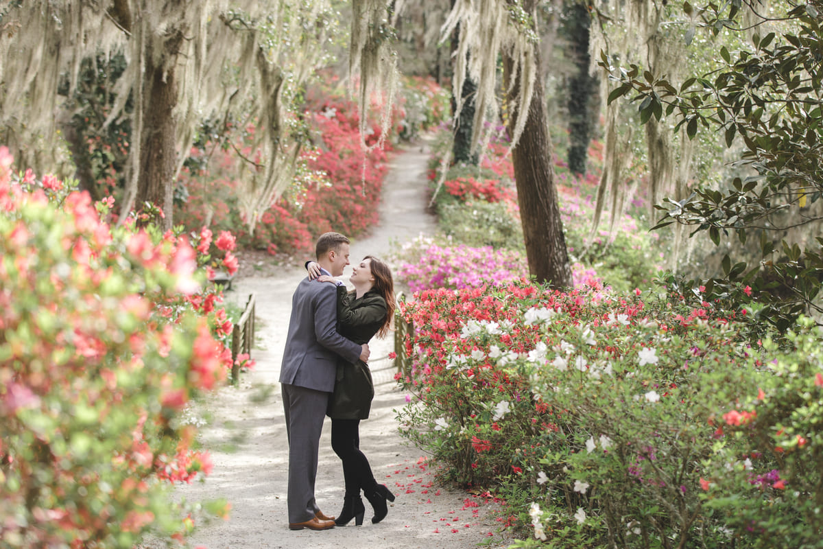 middleton place proposal guide blooming flowers