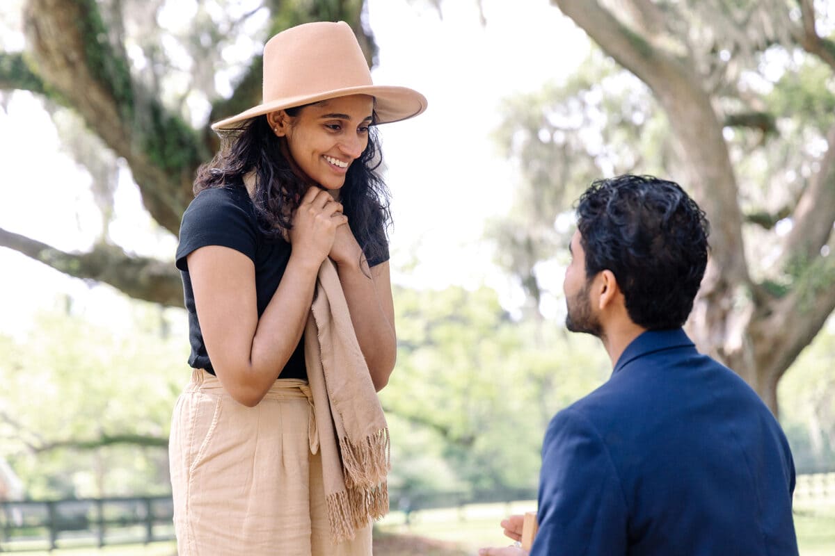 springtime surprise proposal boone hall plantation