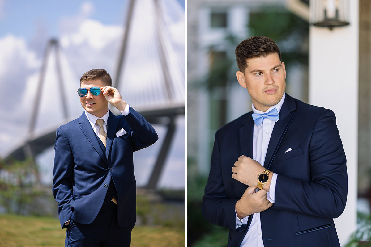 Charleston wedding photographer example of groom pictures