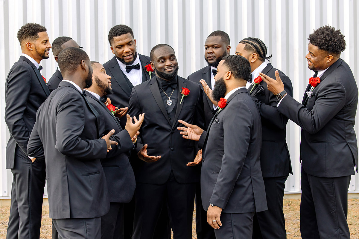 Charleston wedding photographer groom's party groom's attendants examples