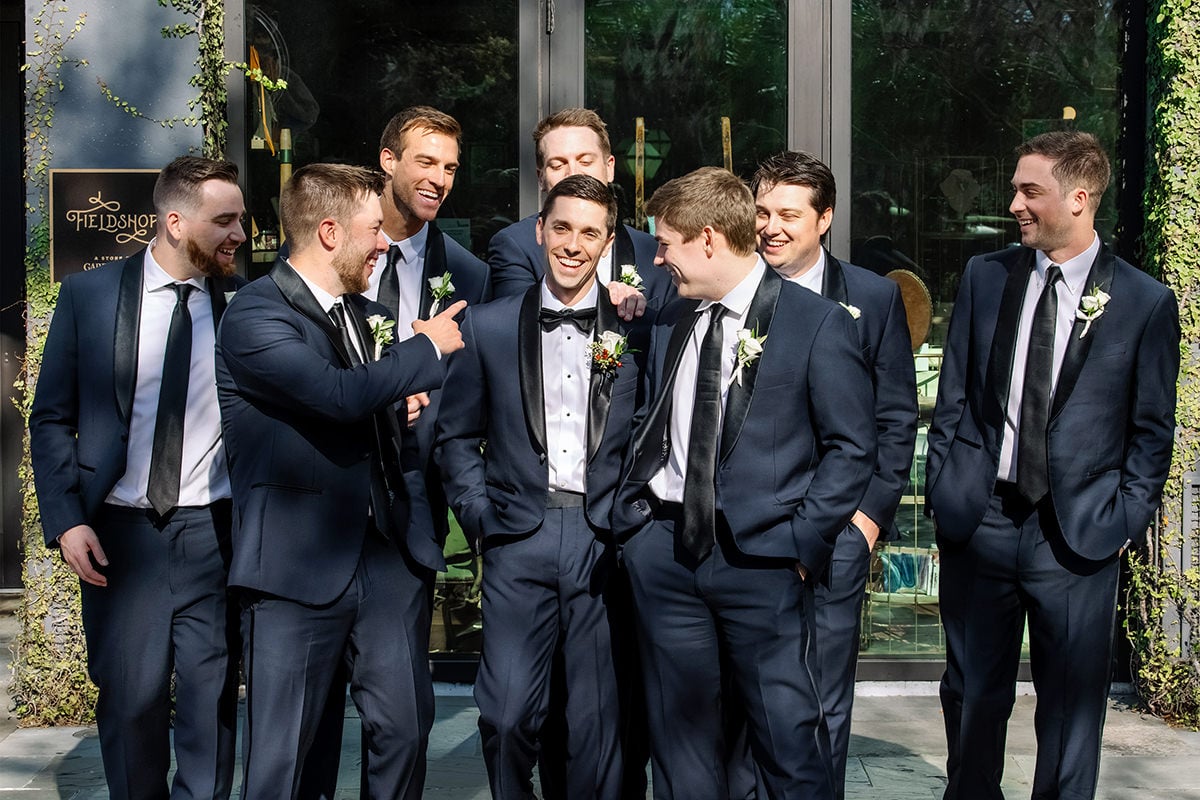 Charleston wedding photographer groom's party groom's attendants example