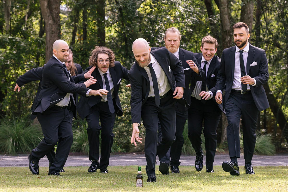 Charleston wedding photographer groom's party groom's attendants examples